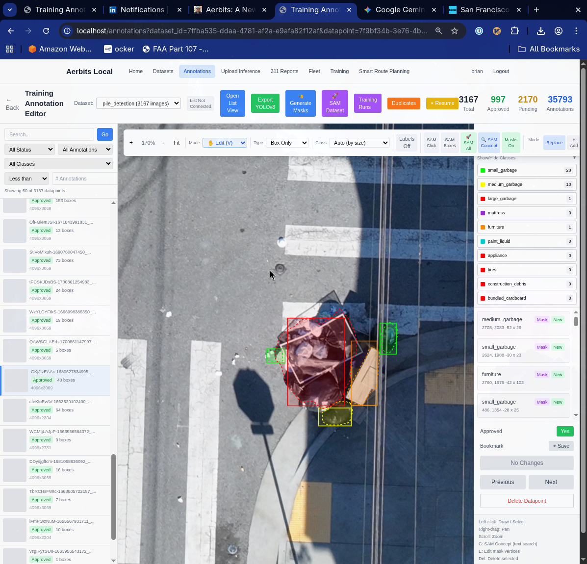 Instance Segmentation of Waste Pile