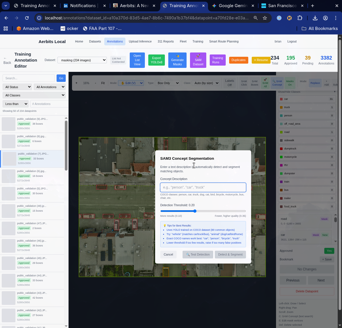 SAM3 Semantic Segmentation for Masking Dataset Creation